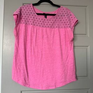 Gap Pink Eyelet Top - SIZE M